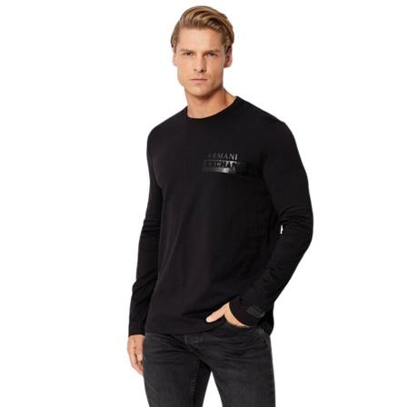 Armani Exchange Long Sleeve Tops Sort, Herre