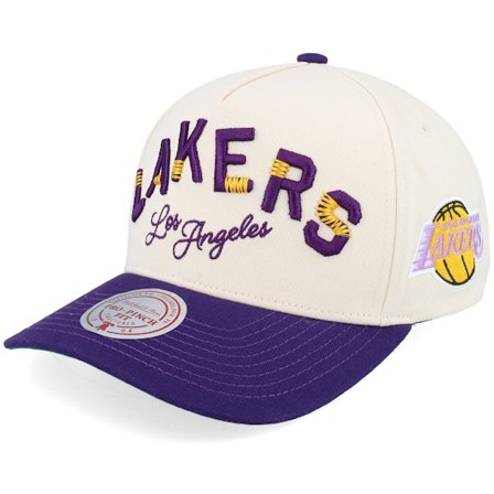 Mitchell & Ness - NBA Beige adjustable Czapka Z Daszkiem - undefined Staggered Zag Pro Off White A-Frame Adjustable @ Hatstore