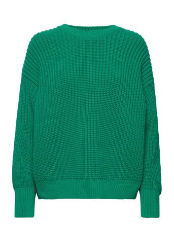 Org Cotton Button C-Nk Sweater Pullover Grønn Tommy Hilfiger