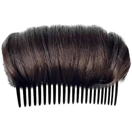 Usynlig Fluffy Hair Pad Hårkam Syntetiske Hårforlengelser