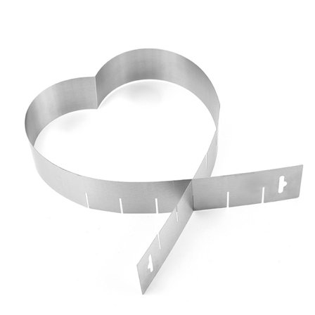 2 stk hjerteformet kakeform justerbar teleskopisk mou