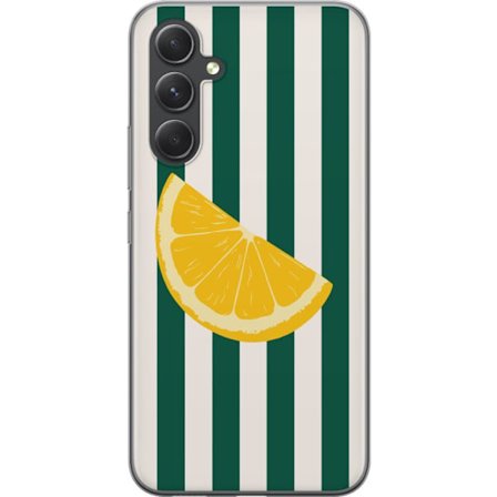 Kompatibel Mobilcover til Samsung Galaxy S24 FE Citron tryk gul citrus frugt sommer køkken mønster retro design tapet inspiration frisk stil