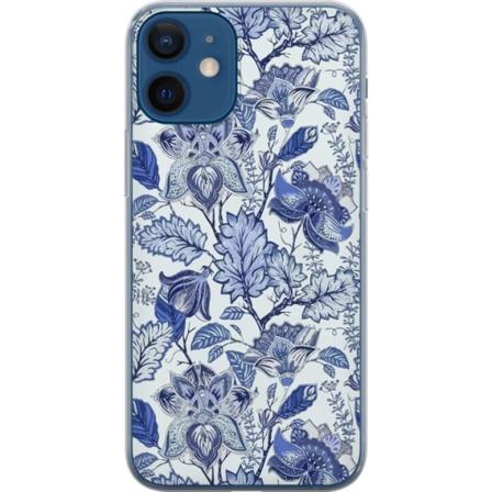 Apple iPhone 12 Gjennomsiktig deksel Blomster Blå...