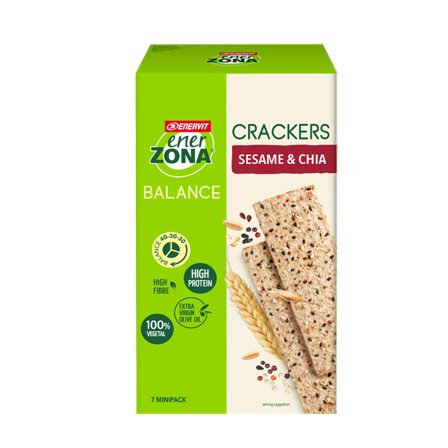 Enerzona Crackers Sesame & Chia Astuccio Da 7 Minipack 175g