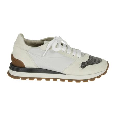 Brunello Cucinelli, Flat shoes Wit, Dames, Maat:39 EU