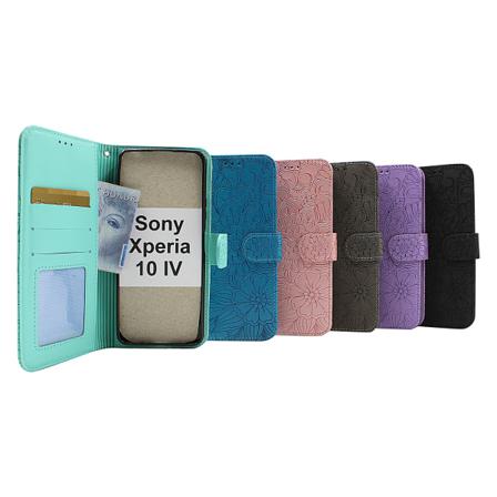Flower Standcase Wallet Sony Xperia 10 Iv 5g (xq-cc54) Ljusrosa
