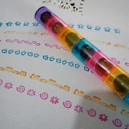 3/6 stk. Baby Fargerik Blekkpute Stempel Forsegling Førskole Morsom Leke Læring Tegneserie DIY Rulle Tegning Dagbok Verktøy For Barn Blekkpute Gave