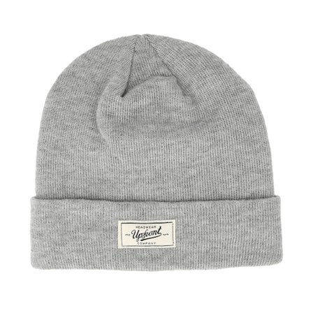 Upfront - Grey cuff Beanie - Gaston Light Grey Melange Cuff @ Hatstore