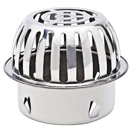 160 mm rundt udvendigt dæksel i stål til afløbsdæksel, ventilationshul, prop til afløbshul, antiblokeringsdrænfilter til altan, tag, brusertilbehør