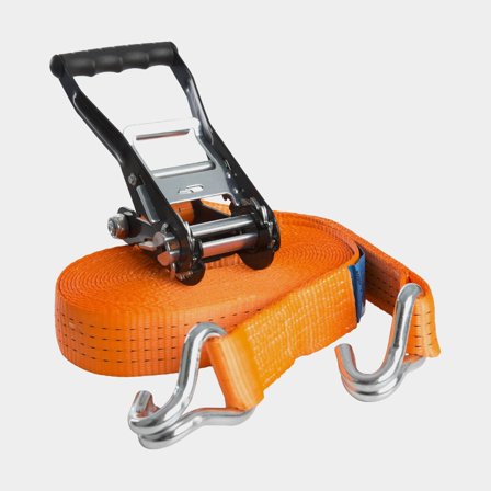 Spanband met haak BEMA ZG 80, 2-delig, 50 mm x 10 meter (9.5 + 0.5 meter), 1800 daN / 1835 kg (LC), oranje