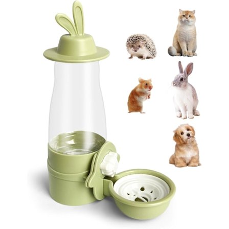 Marsvin Vandflaske Hængende Kanin Vanddispenser 600 ml Hundebur vandskål spildfri Aftagelige Tyngdekraft Kæledyr Vandflasker