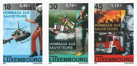 Luxembourg - Brand og redning - Postfrisk sæt 3v