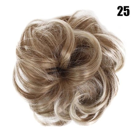 Lättanvända Trendiga Hårscrunchies Naturligt Rufsiga Lockiga Hårknutar Hårförlängning