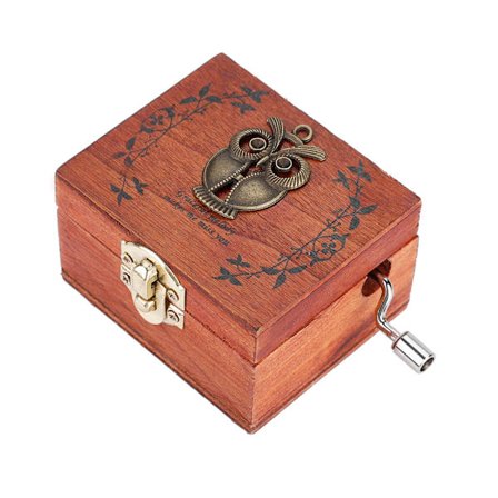 1st Tra Håndveiv Spilledåse Mekanisk Klassisk Håndverk Bursdagsgave Ugle