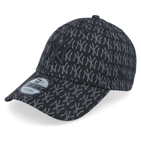 New Era - MLB - Black - adjustable - Cap - New York Yankees Team Monogram 9FORTY Black Adjustable - Hatstore
