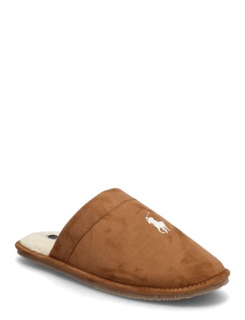 Polo Ralph Lauren Klarence Microsuede Scuff Slipper - Brown - 40