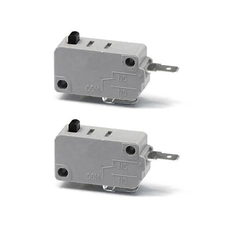 KW3A Mikrobryter 125V 250V 16A Normalt Åpen Bryter 2 Pins Sølvkontakt for Mikrobølgeovn Vaskemaskin 2 stk