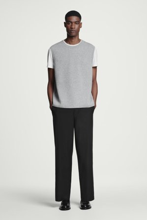 COS Men's Camiseta De Tirantes De Punto De Doble Cara in Gris