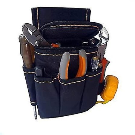 Verktøyposer Belter Svart Justerbar 14 Lommer Glidelåsdeksel