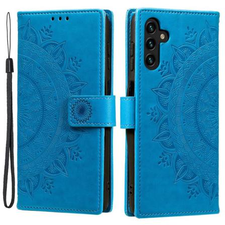 SKALO Samsung A13 5G Mandala Flip Cover - Blå Blue