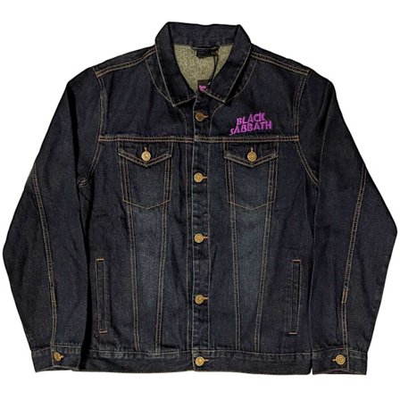 Black Sabbath Unisex Adult Wavy Logo Denim Jacket M Denim Blue