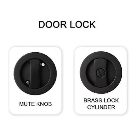 Invisibles Rund Skyvedørlås Auti-Rust Slitesterk Dørlås for Bad db