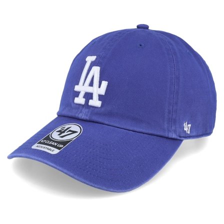 47 Brand - Los Angeles Dodgers Clean Up Royal Blue/White Dad Cap Unconstructed Blue Cap - MLB @ Hatstore