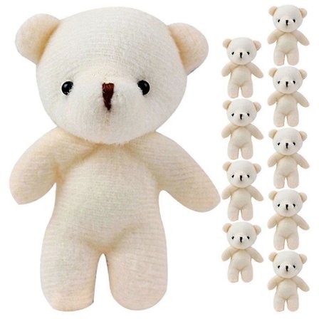 10 st Mini Nalle Gosedjur Mini Nalle Docka Mjuk Liten Plysch Gosedjur Väska Nyckelring Hänge[D]