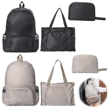 2 kpl Reppu – Kokoontaitettava, Vedenpitävä Ulkoilureppu, Ultralight Unisex Päiväreppu, Täydellinen Retkeilyyn, Vaellukseen ja Matkustamiseen