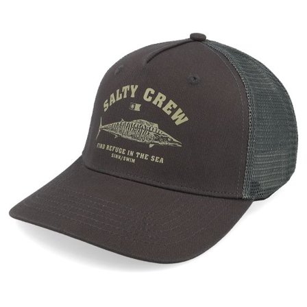 Salty Crew - Grå trucker Keps - Wahoo Stamp Retro Charcoal A-Frame Trucker @ Hatstore