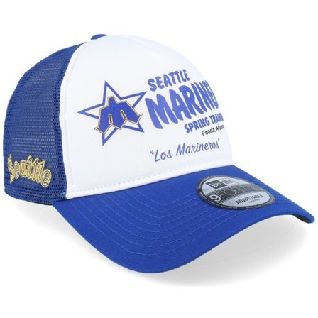 New Era - MLB Vit trucker Keps - Seattle Mariners Team 9FORTY Spring Training White/Blue Trucker @ Hatstore