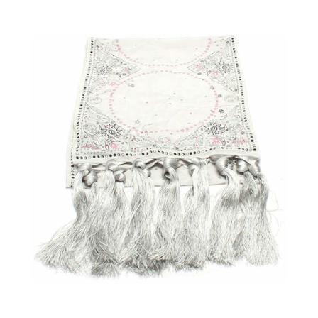 Alexander McQueen Pre-owned, Pre-owned Printed Fringe Scarf Wit, Dames, Maat:ONE Size