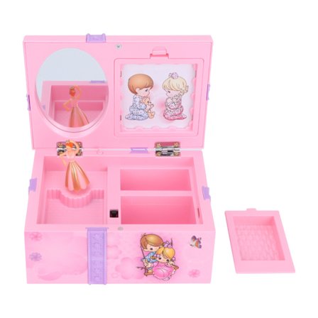 Musik Smykkeæske Roterende Ballerina Ballet Pige Lilla Sløjfe Etui til Gave Tilbehør Opbevaring