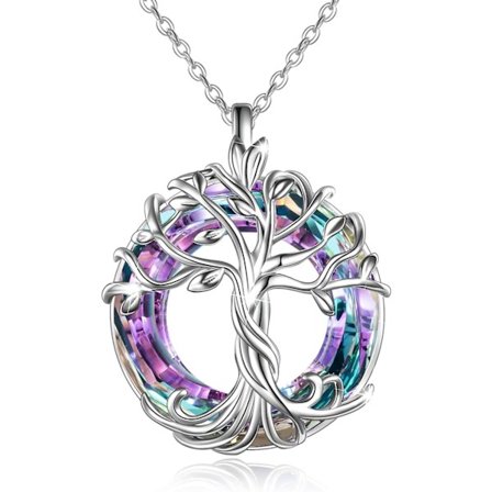 Immortal Tree of Life Livets träd halsband symboliserar positiv energi, tillväxt och styrka, återfödelse, en ljus framtid