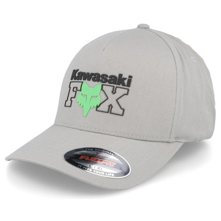 Fox - Grijs flexfit Cap - X Kawi Hat Steel Grey Flexfit @ Hatstore