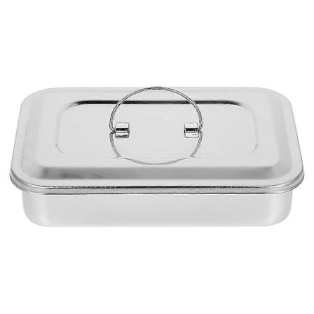 Rostfri Desinfektion Fyrkantig Låda Sterilisering Bricka Sterilisator med Lock