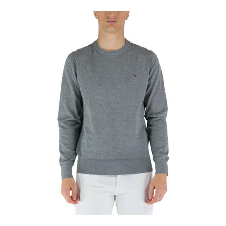 Tommy Hilfiger Round-neck Strik Grå, Herre Strik
