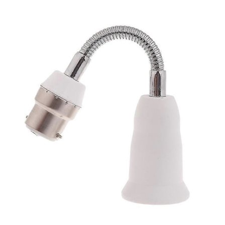 Justerbar B22 til E27 Forlenget Lysholder Stativ LED Lyskontakt Forlenger