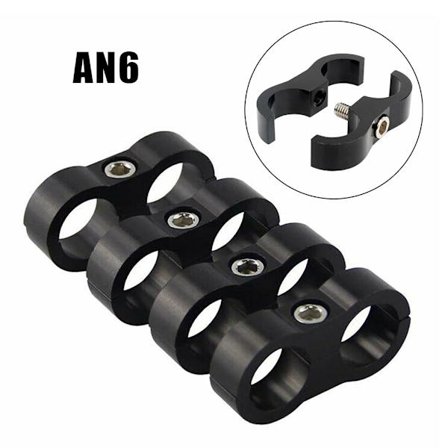 AN4 AN6 AN8 AN10 Billet Olje Bränsle Vatten Slang Rör Separator Delare Klämma Linje Separator Kit Slang Separator Fäste