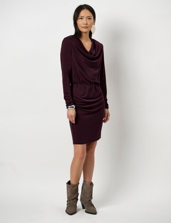 Dante6 Orion Jersey Mini Dress - Burgundy - S