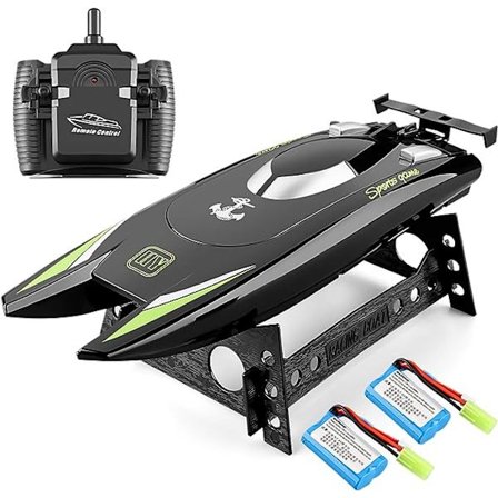 RC Båt 2.4Hz Fjernkontroll Båter for Barn og Voksne 20+ MPH Høyhastighets Skip Doble Motorer Selvopprettende Racingbåt Bassenger og Innsjøer Leker
