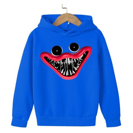 Kid Poppy Playtime Huggy Wuggy Hoodie Jakke Utendørs Vinter Mørk Blå 150cm Mørk Blå 150cm