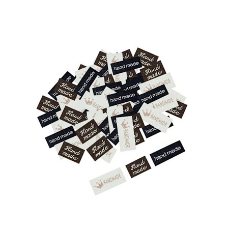 1/2/3/5 100x Håndlavede engelske etiketter Tags stof DIY tøj håndlavet krone tryk 120 stk Håndlavet Krone Tryk 120 stk 1 sæt