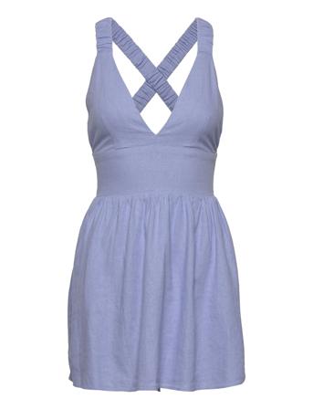 Anf Womens Dresses Kort Kjole Blå Abercrombie & Fitch