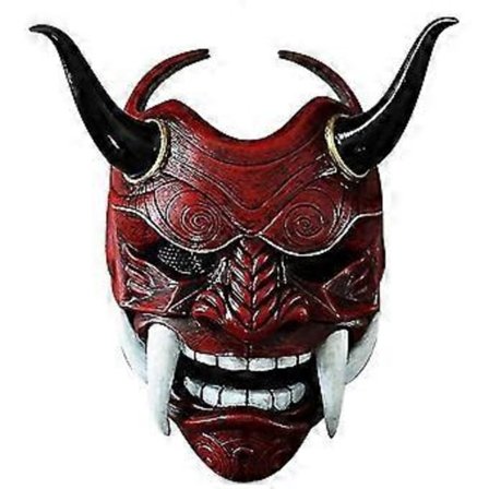 Samurai Hannya Oni Latex Maske Japansk Skummel Monster Kabuki Samurai Demon Ansiktsdeksel Halloween Maskerade Cosplay Party Kostyme Rekvisitter -NMAOV