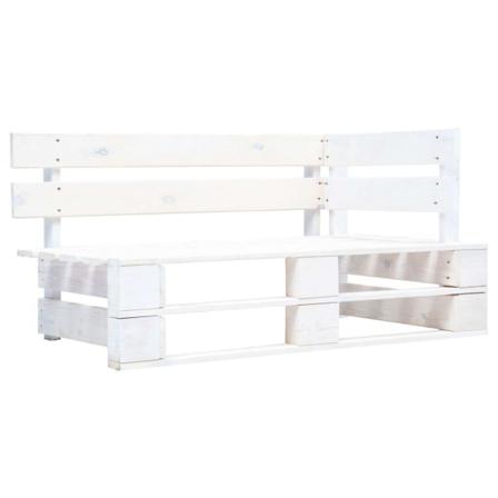 Vidaxl Pallsoffgrupp Med Dynor 4 Delar Vit Impregnerad Furu Vit