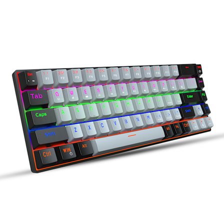 V800 kablet mekanisk tastatur 68 taster RGB gaming tastatur med aftageligt Type-C kabel ABS keycap