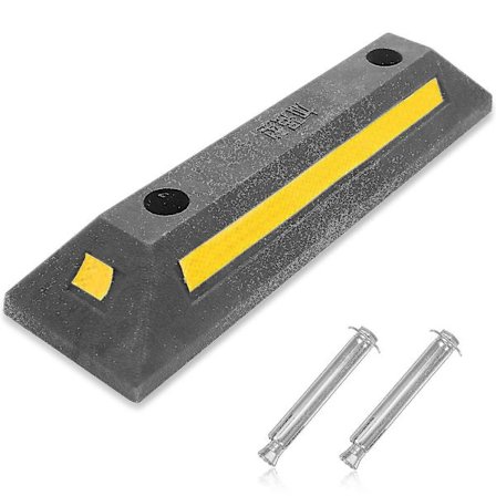 Garage Parkeringsstop Gummi Forstærket Garage Parkering Assist Hjulstop - WELLNGS