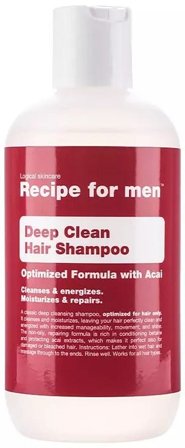 Recipe For Men Deep Cleansing Shampoo 250 ml, Mænd, Hår, Shampoo