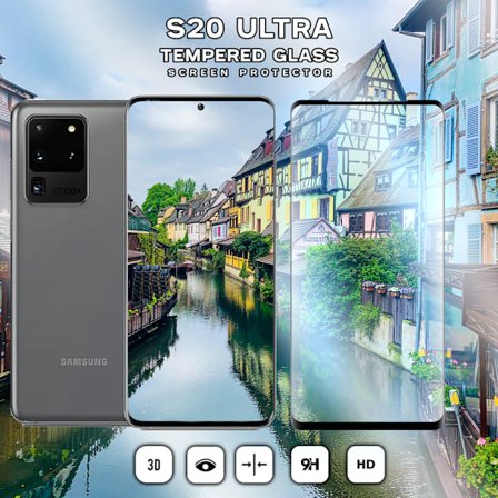 1-Pack SAMSUNG GALAXY S20 ULTRA Näytönsuoja - Karkaistu Lasi 9H - Super laatu 3D